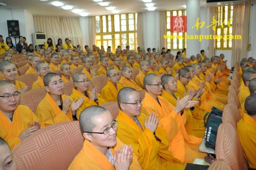 台湾佛光山星云大师今日在厦门南普陀寺作佛学讲座(图9)